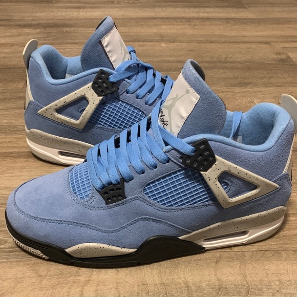 Air Jordan 4 University Blue and White Sneakers